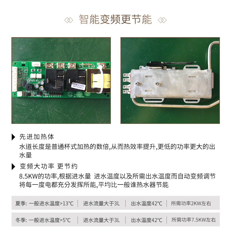 歐沐莎A180冰川白集成熱水器半掛隱藏式安裝恒溫?zé)o水垢一體式淋浴(圖8)